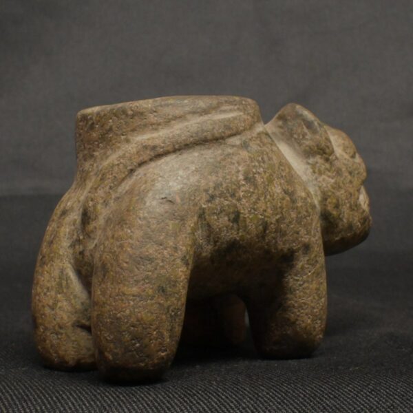 Pre-Columbian Moche Stone Mortar with Feline Motif - Image 9