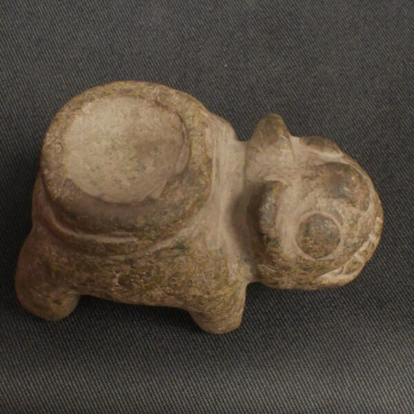 Pre-Columbian Moche Stone Mortar with Feline Motif - Image 10