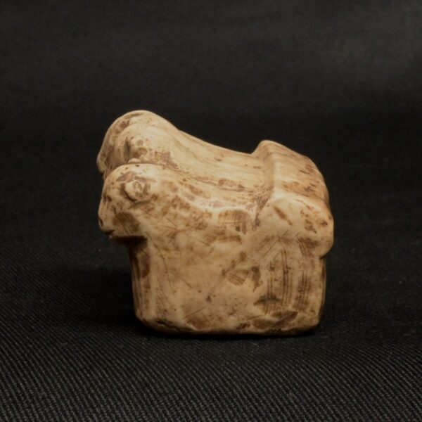 Colonial Quartz Stone Illa with Four Ram Heads - Antique Decor - Image 4