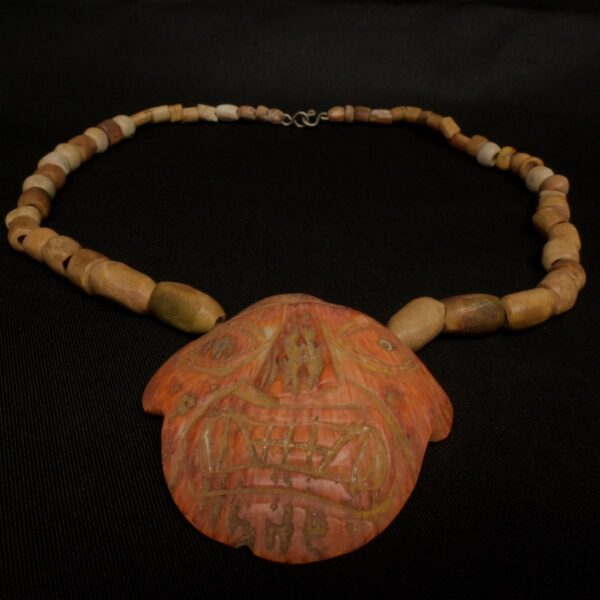 Pre-Columbian Moche Necklace with Joyful Feline Face - Image 2
