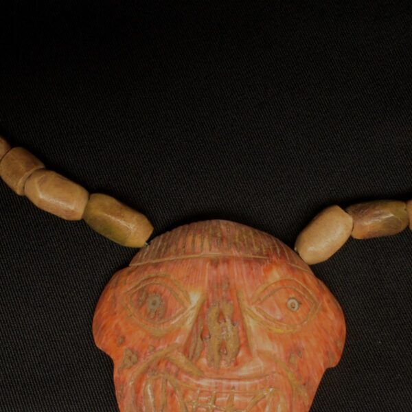 Pre-Columbian Moche Necklace with Joyful Feline Face - Image 9