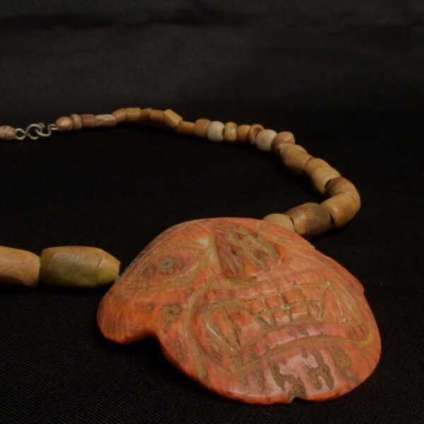 Pre-Columbian Moche Necklace with Joyful Feline Face - Image 10