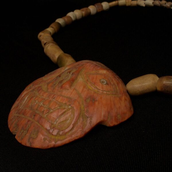 Pre-Columbian Moche Necklace with Joyful Feline Face - Image 11