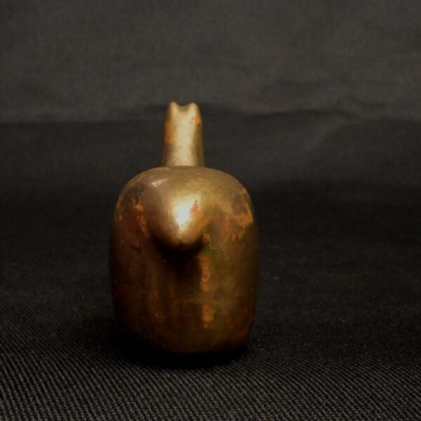 Pre-Columbian Inca Gold-Plated Metal Conopa Llama Figurine - Image 3