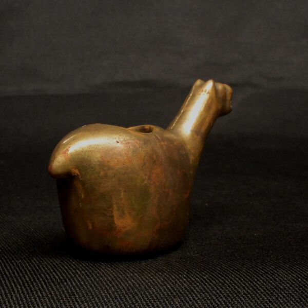 Pre-Columbian Inca Gold-Plated Metal Conopa Llama Figurine - Image 4