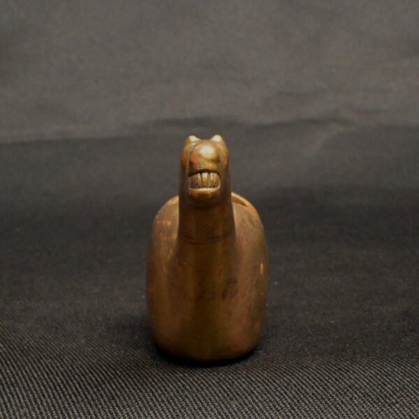 Pre-Columbian Inca Gold-Plated Metal Conopa Llama Figurine - Image 7