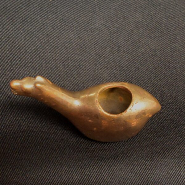 Pre-Columbian Inca Gold-Plated Metal Conopa Llama Figurine - Image 9