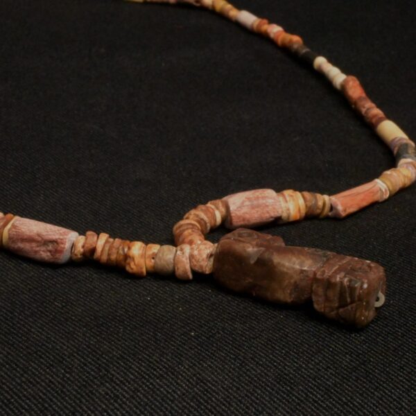 Moche Pre-Columbian Spondylus Ritual Necklace with Wood & Precious Stones - Image 10