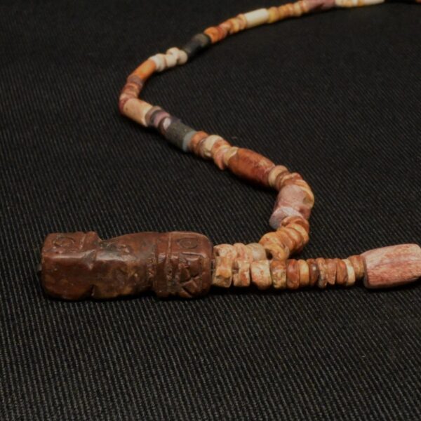 Moche Pre-Columbian Spondylus Ritual Necklace with Wood & Precious Stones - Image 11