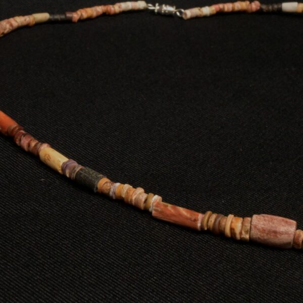 Moche Pre-Columbian Spondylus Ritual Necklace with Wood & Precious Stones - Image 15