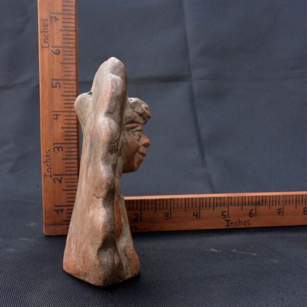 Pre-Columbian Chimu Ceramic Whistle with Warrior Figure - Image 7