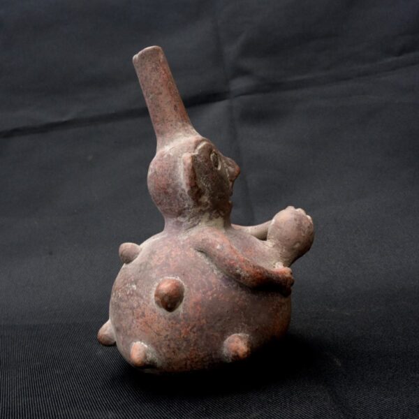 Pre-Columbian Chimu Ceremonial Whistle Figurine - Image 4
