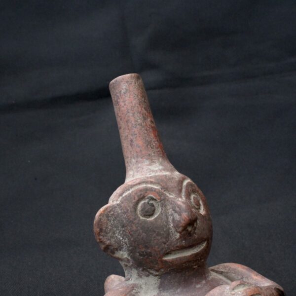 Pre-Columbian Chimu Ceremonial Whistle Figurine - Image 8