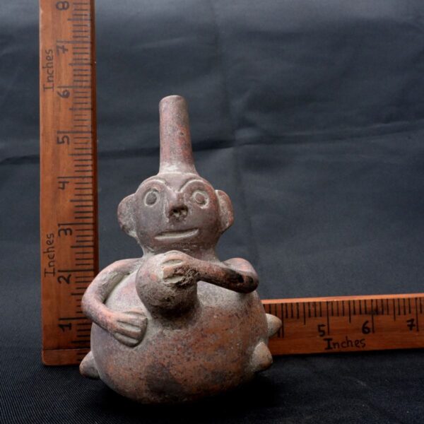 Pre-Columbian Chimu Ceremonial Whistle Figurine - Image 9