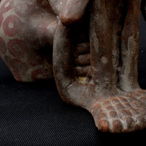 Moche Pre-Columbian Ceramic Whistle with Skeleton Design - Image 10