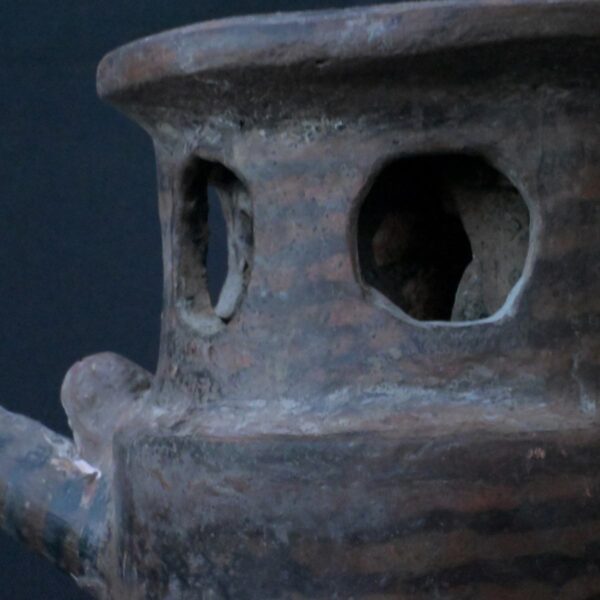 Unique Pre-Columbian Vicus Ceramic Whistle with Intricate Design - Image 10