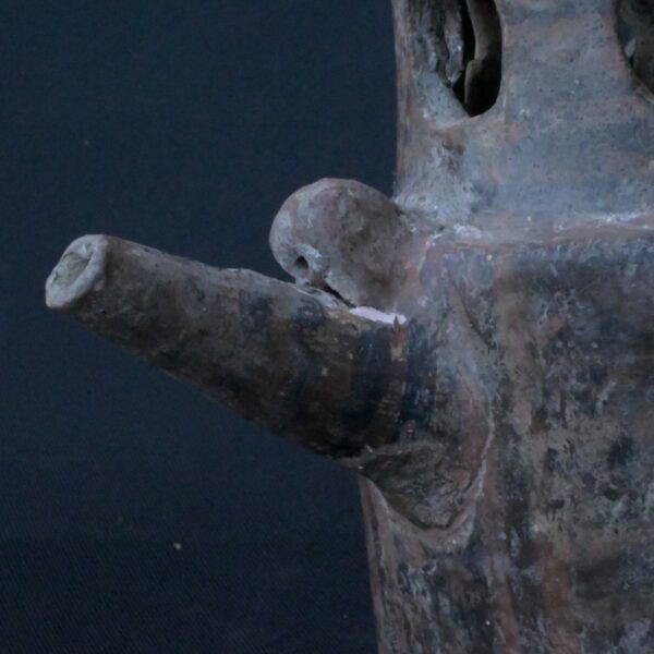 Unique Pre-Columbian Vicus Ceramic Whistle with Intricate Design - Image 11