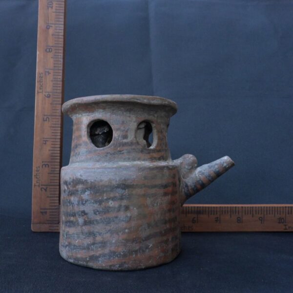 Unique Pre-Columbian Vicus Ceramic Whistle with Intricate Design - Image 12