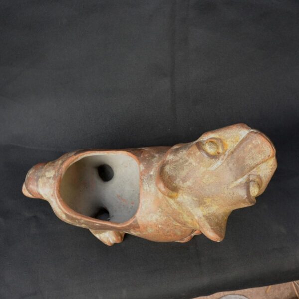 Pre-Columbian Tiahuanaco Ceramic Puma Container - Image 7