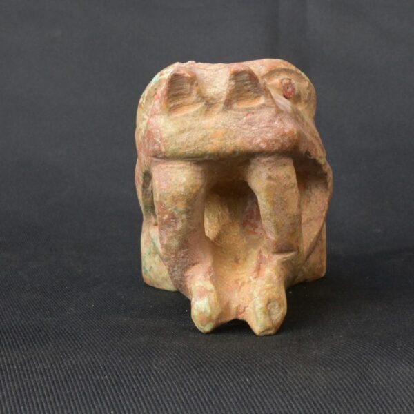 Pre-Columbian Chavín Turquoise Stone Serpent Head with Spondylus - Image 2