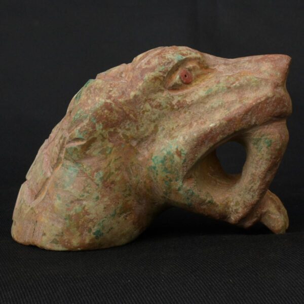 Pre-Columbian Chavín Turquoise Stone Serpent Head with Spondylus - Image 5