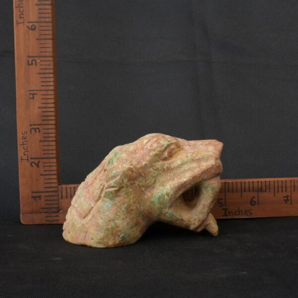 Pre-Columbian Chavín Turquoise Stone Serpent Head with Spondylus - Image 8