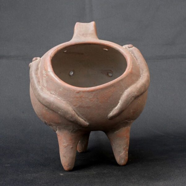 Pre Columbian Inca Pre-Columbian Inca Ceramic Incense Burner with Serpent Motifs – Arteanc
