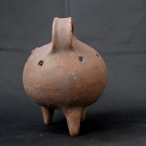 Pre-Columbian Inca Ceramic Incense Burner with Serpent Motifs - Image 3