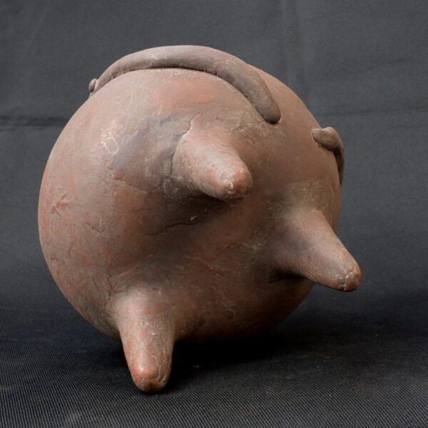 Pre-Columbian Inca Ceramic Incense Burner with Serpent Motifs - Image 5