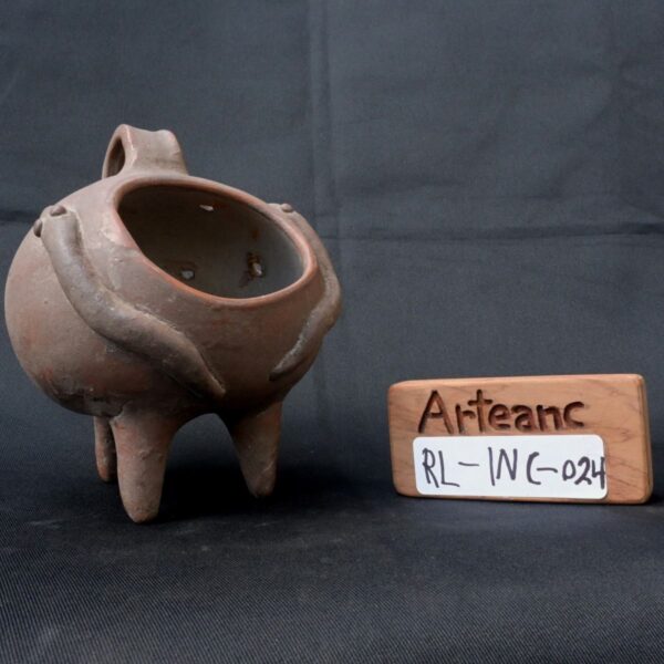 Pre-Columbian Inca Ceramic Incense Burner with Serpent Motifs - Image 8