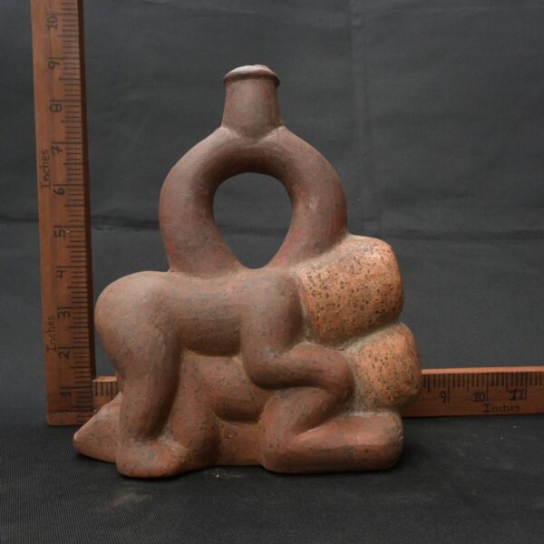 Pre Columbian Chavin Ceramic Erotic Bottle Ceremonial Artifact Peru - Image 9
