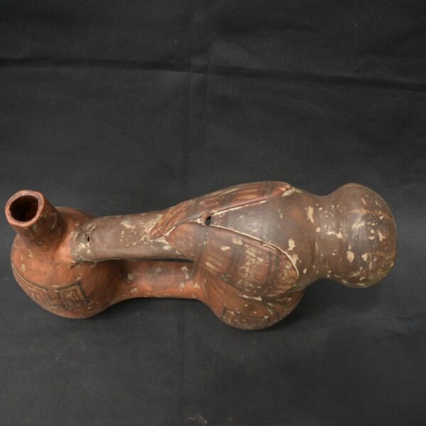 Pre Columbian Inca Ceramic Water Whistle Ritual Artifact - Image 6