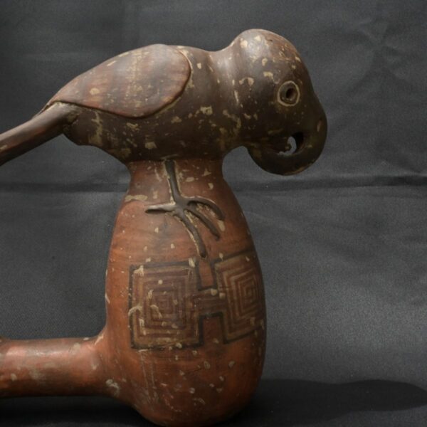 Pre Columbian Inca Ceramic Water Whistle Ritual Artifact - Image 8
