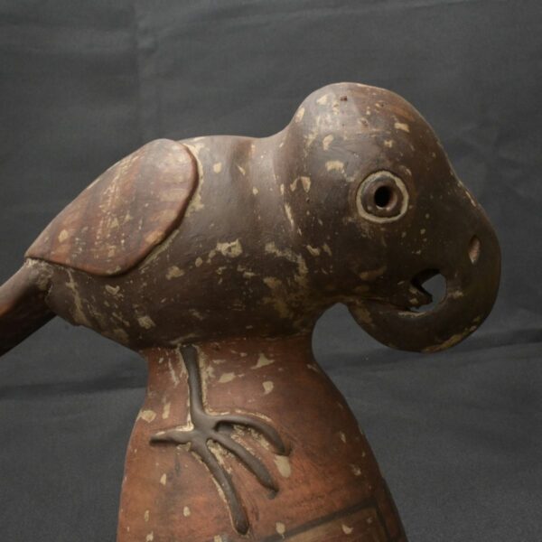 Pre Columbian Inca Ceramic Water Whistle Ritual Artifact - Image 9