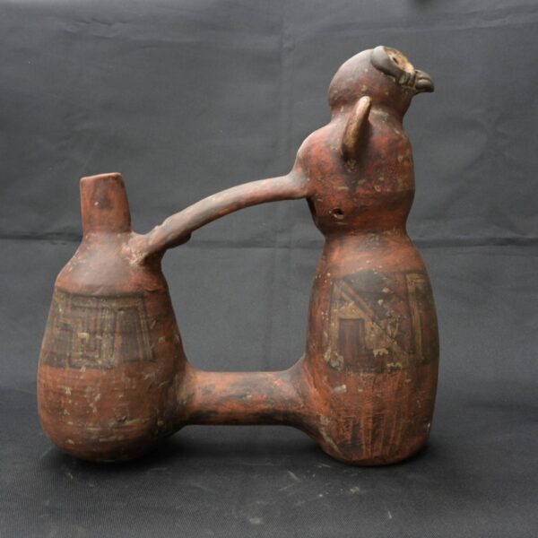 Pre Columbian Inca Ceramic Water Whistle Ritual Artifact - Image 5