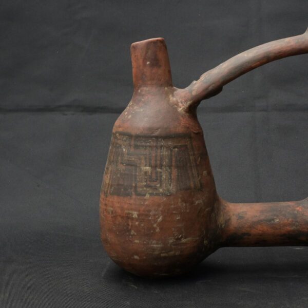 Pre Columbian Inca Ceramic Water Whistle Ritual Artifact - Image 6