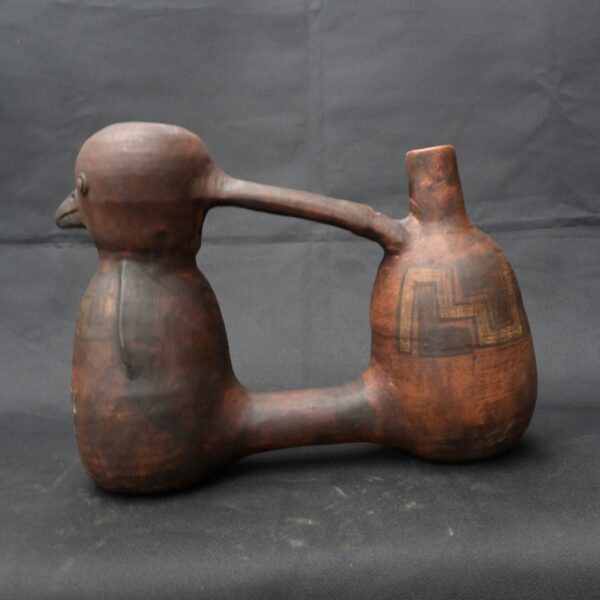 Pre Columbian Inca Ceramic Water Whistle Ritual Artifact - Image 3