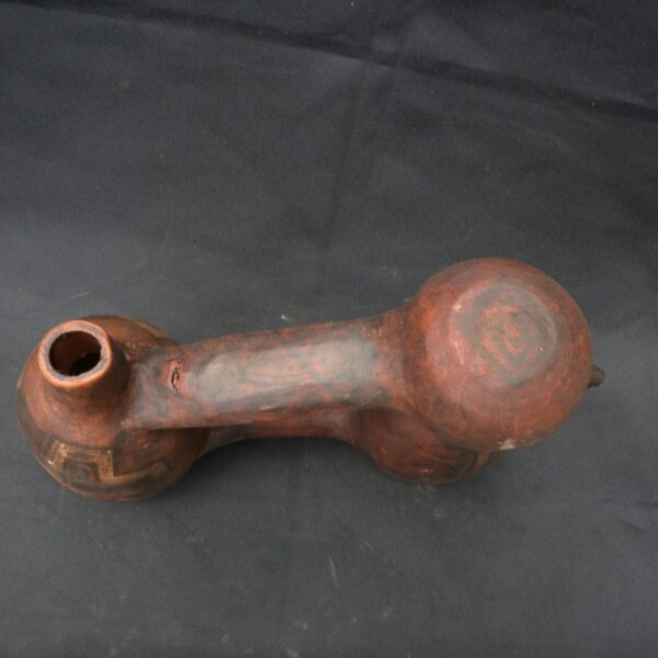 Pre Columbian Inca Ceramic Water Whistle Ritual Artifact - Image 6