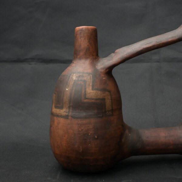 Pre Columbian Inca Ceramic Water Whistle Ritual Artifact - Image 7