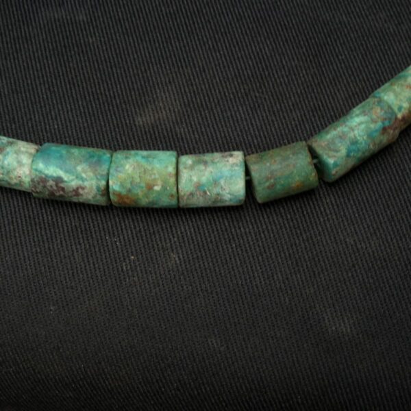 Pre Columbian Chavin Turquoise Stone Necklace Ritual Artifact - Image 3