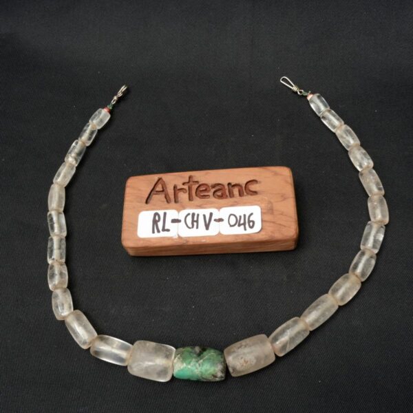Pre-Columbian Chavín Quartz and Turquoise Ceremonial Necklace - Image 7