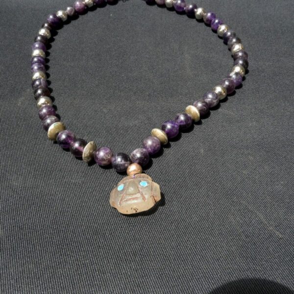 Chavin Pre-Columbian Amethyst Necklace - Ancient Ritual Elegance - Image 3