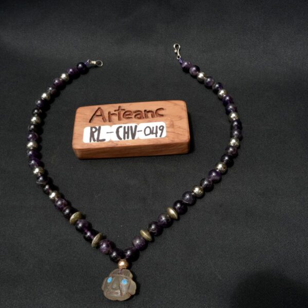 Chavin Pre-Columbian Amethyst Necklace - Ancient Ritual Elegance - Image 7