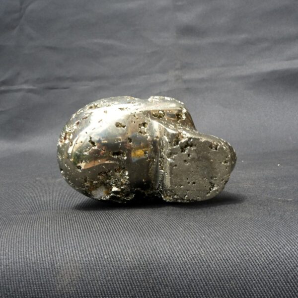 Gleaming Pyrite Skull Sculpture for Unique Dcor - Image 5