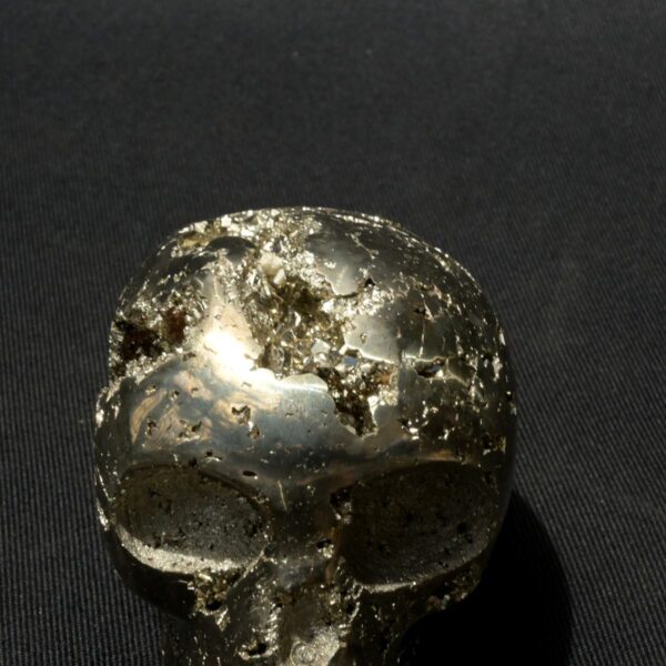 Gleaming Pyrite Skull Sculpture for Unique Dcor - Image 14