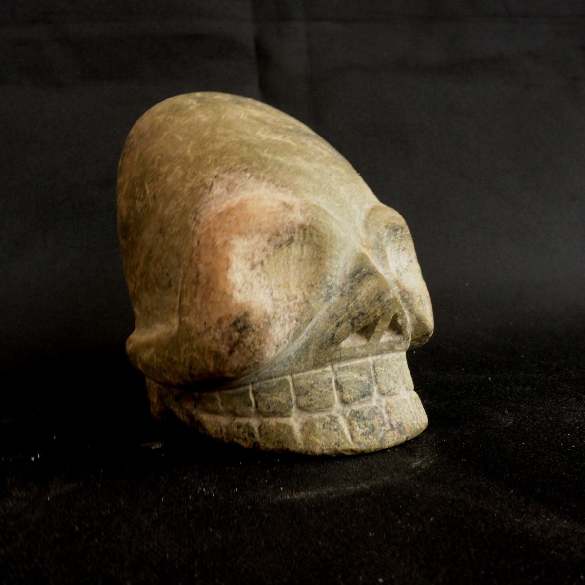 DSC_8819 Pre-Columbian Paracas Turquoise Stone Skull with Ritual Significance - Image 1