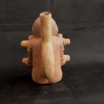 Pre-Columbian Moche Ceramic Bottle with Human Figure - Image 4