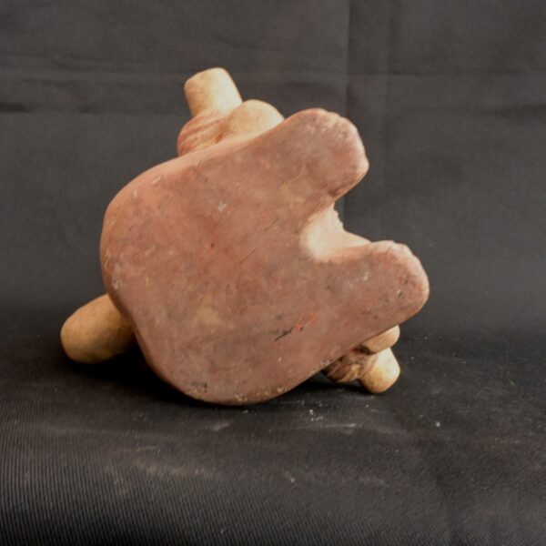 Pre-Columbian Moche Ceramic Bottle with Human Figure - Image 7