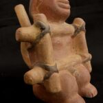 Pre-Columbian Moche Ceramic Bottle with Human Figure - Image 13