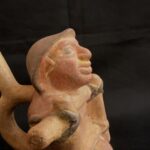 Pre-Columbian Moche Ceramic Bottle with Human Figure - Image 14